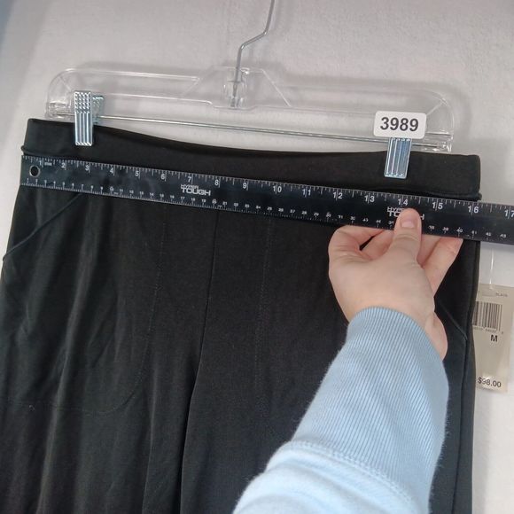 NWT Max Studio Women's Stretchy Work Dress Pants Size M $98 MSRP Wide Leg Black - Picture 7 of 13